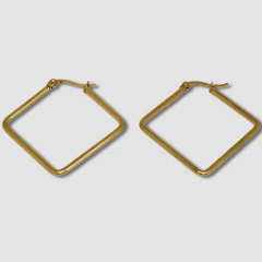 S419 - Argola Simétrica Gold - loja online