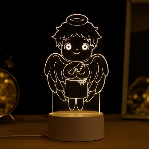 Luminária De Mesa Led 3D | Anjinho