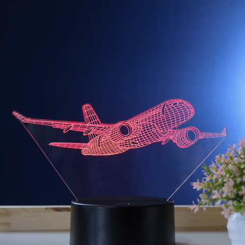 Luminária De Mesa Led 3D - Avião Decolando - comprar online