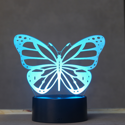 Luminária Led 3D - Borboleta - PopLumos