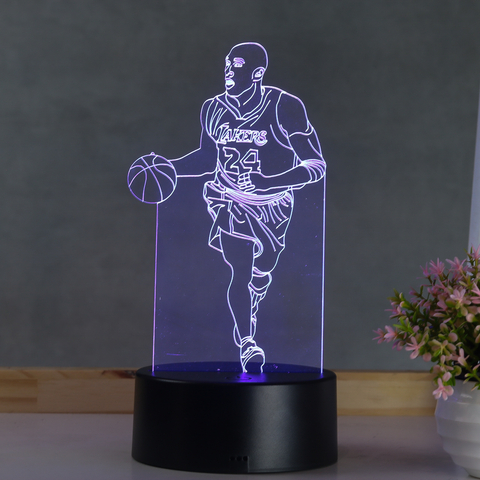 Luminária De Mesa Led 3D | Jogador de Basquete - Kobe Bryant - loja online