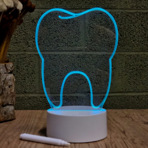 Luminária Lousa de escrever formato de Dente - Dentista - loja online
