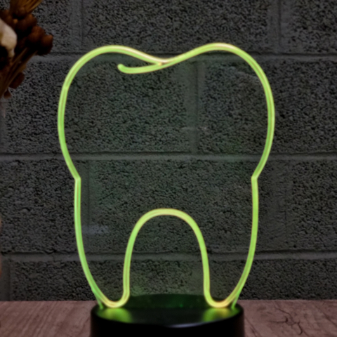 Luminária Lousa de escrever formato de Dente - Dentista - loja online