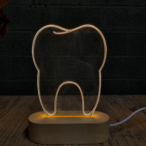 Luminária Lousa de escrever formato de Dente - Dentista