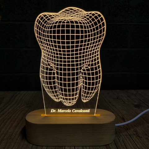 Luminária Led Dente - Dentista | Personalizada COM NOME na internet