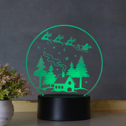 Luminária Led Natal - Globo Natalino Casinha
