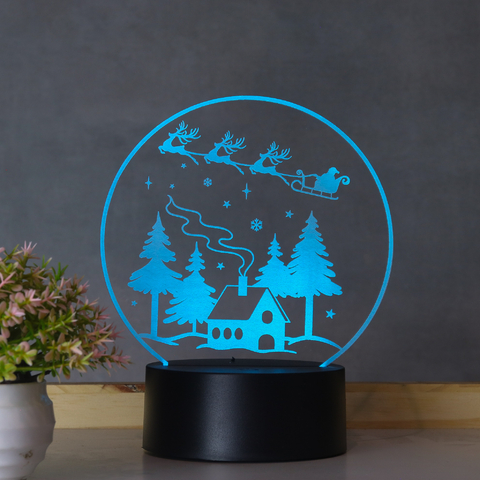Luminária Led Natal - Globo Natalino Casinha - PopLumos