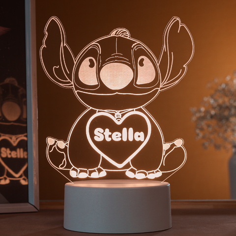 Luminária Stitch personalizada com NOME