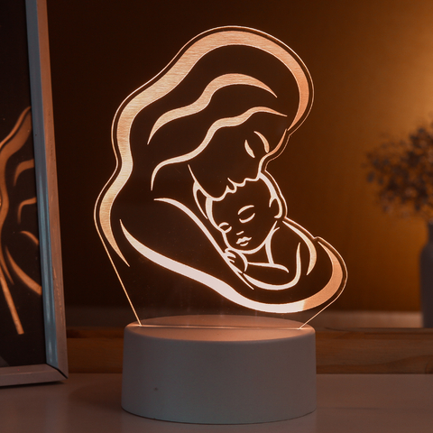 Luminária Led - Mamãe e Bebê