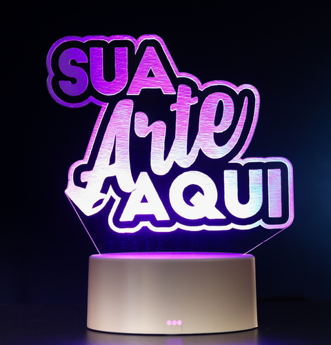 Luminária com sua ARTE - Logomarca ou desenho personalizado
