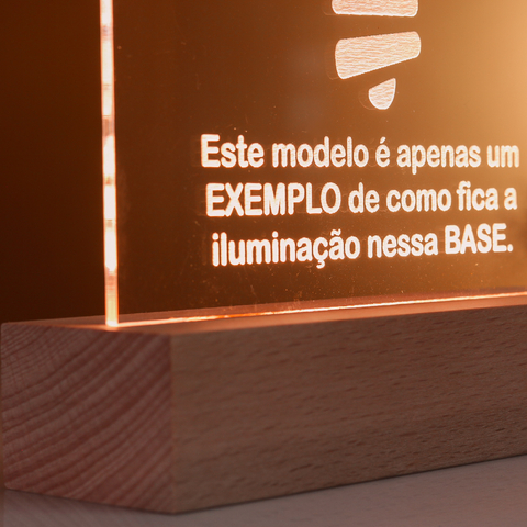 Luminária com sua ARTE - Logomarca ou desenho personalizado