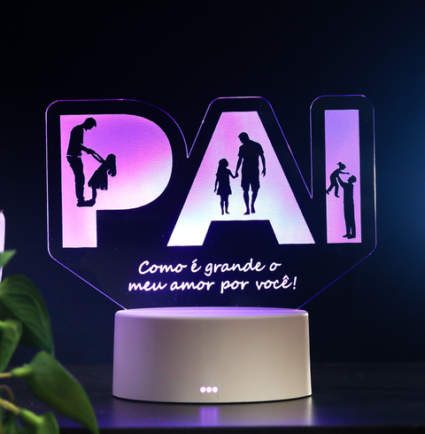 Luminária de Led - Pai de Menina