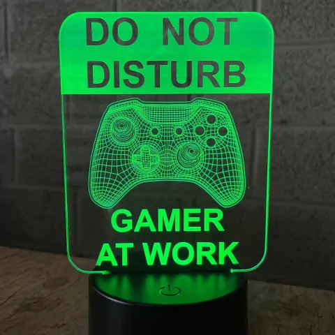 Luminária de Mesa Led 3D | Do Not Disturb - Não Pertube Gamer - loja online
