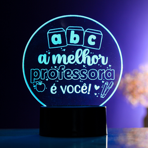 Luminária Led - ABC, a melhor professore é você