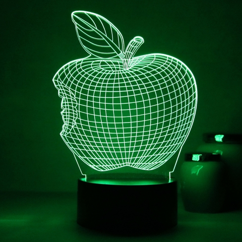 Luminária De Mesa Led 3D | Maça - Nutricionista - loja online