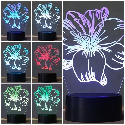 Luminária Led Flor de Hibiscus na internet