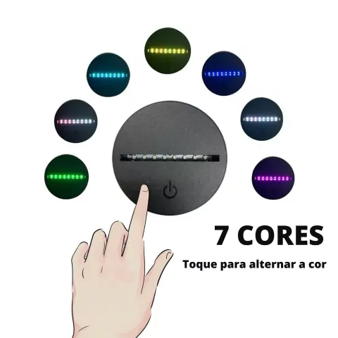 Luminária De Mesa Led 3D | Motocross Empinando - comprar online