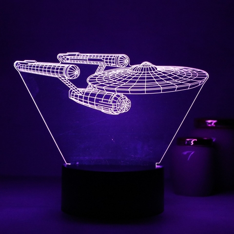 Luminária De Mesa Led 3D | USS Enterprise - Star Trek - loja online