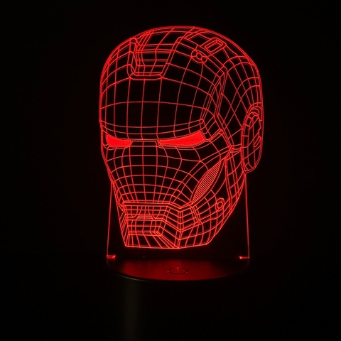 Luminária De Mesa Led 3D | Homem de Ferro Busto - Marvel - loja online