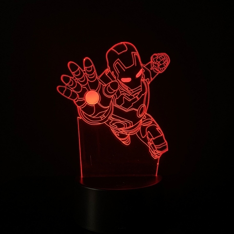 Luminária De Mesa Led 3D | Homem de Ferro Mão - Marvel - loja online