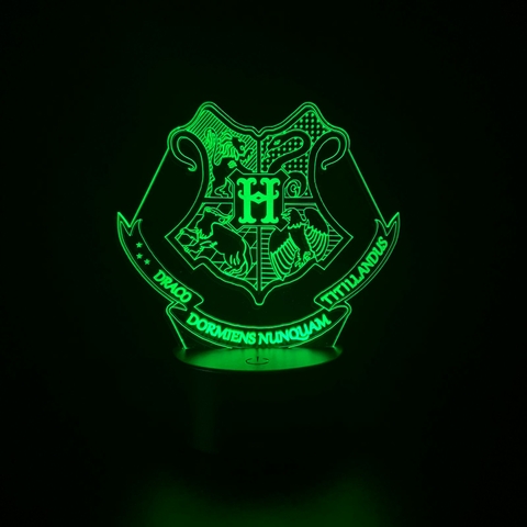 Luminária De Mesa Led 3D | Hogwarts Logo - Harry Potter - comprar online
