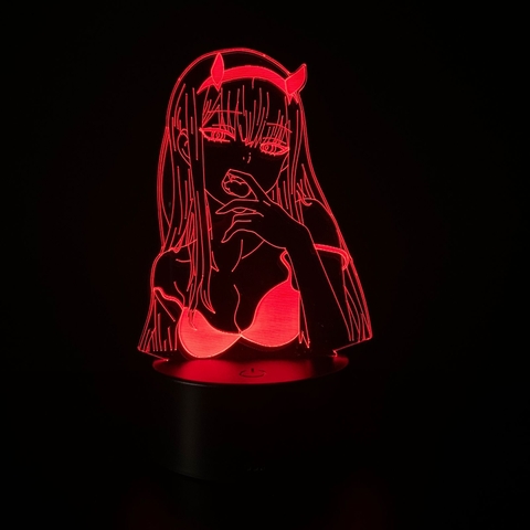 Luminária De Mesa Led 3D | Zero Two - Darling in the Franxx - loja online
