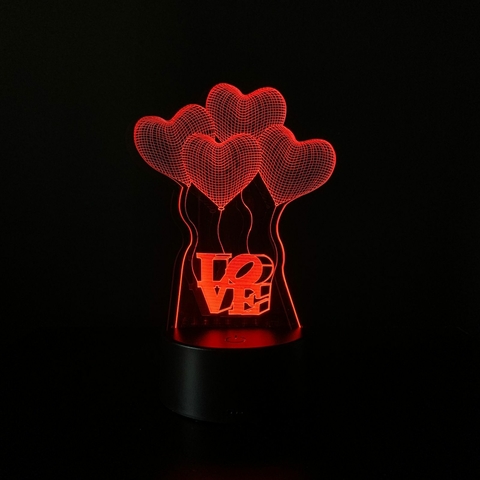 Luminária De Mesa Led 3D | Love - Amor - loja online