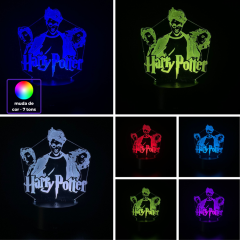 Luminária Harry Potter Trio