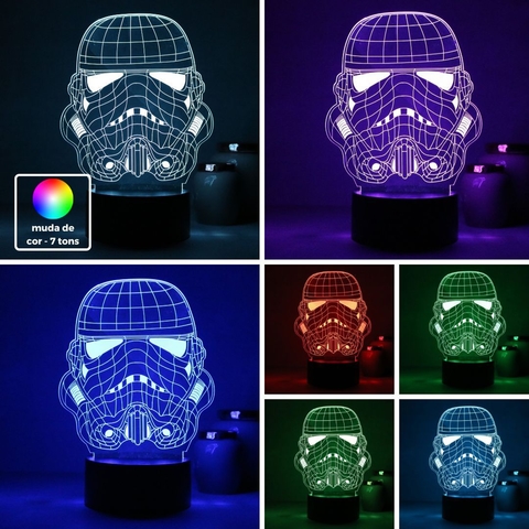 Luminária De Mesa Led 3D | Stormtropper - Star Wars