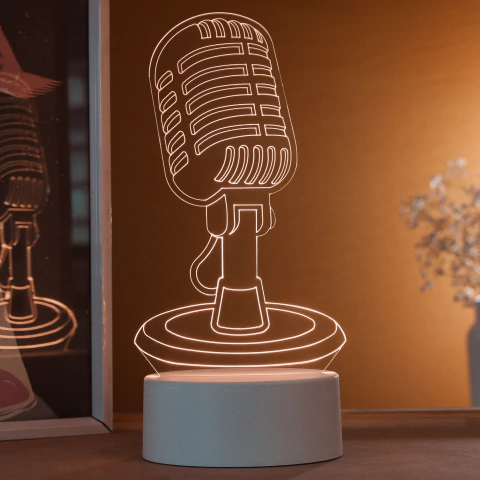 Luminária Microfone, Podcast, rádio