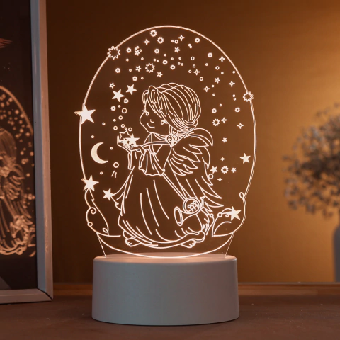 Luminária Led - Anjo segurando estrela