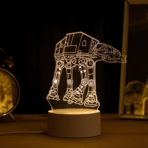 Luminária De Mesa Led 3D | Walker AT AT Andador - Star Wars
