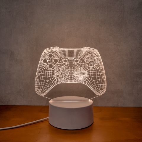 Luminária De Mesa Led 3D | Controle Xbox na internet