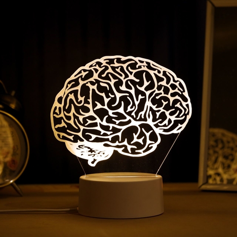 Luminária cérebro Led 3d