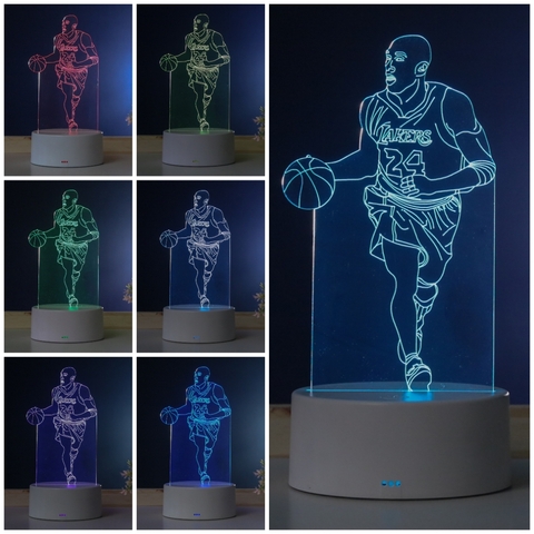 Imagem do Luminária De Mesa Led 3D | Jogador de Basquete - Kobe Bryant