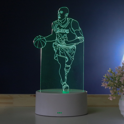 Luminária De Mesa Led 3D | Jogador de Basquete - Kobe Bryant na internet