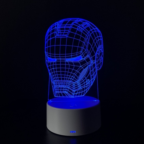 Luminária De Mesa Led 3D | Homem de Ferro Busto - Marvel na internet