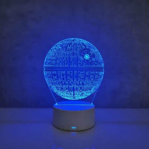 Luminária De Mesa Led 3D | Estrela da Morte - Star Wars na internet