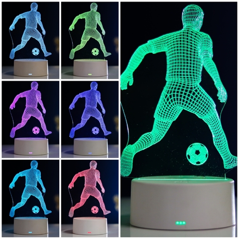 Luminária Led - Jogador de futebol 3D - comprar online