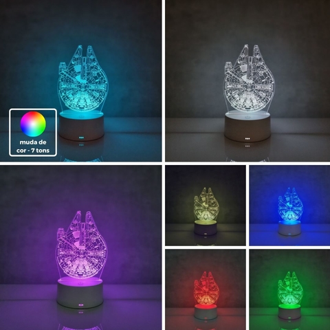 Luminária De Mesa Led 3D | Millennium Falcon - Star Wars - loja online