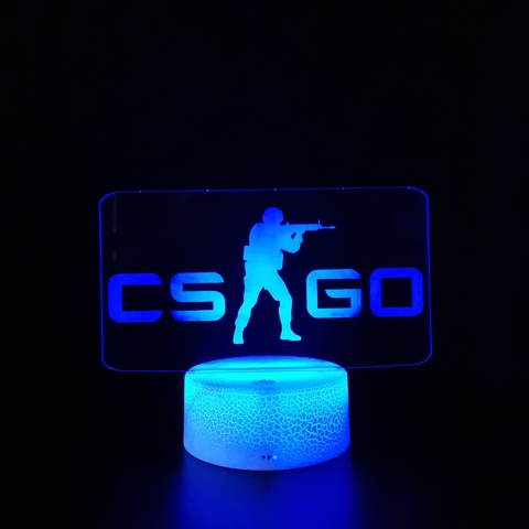 Luminária De Mesa Led 3D | CS GO Counter-Strike: Global Offensive - loja online