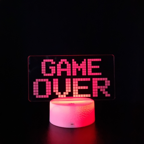 Luminária Led 3D | Game Over na internet