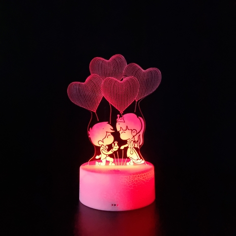 Luminária De Mesa Led 3D - Noivinhos - loja online