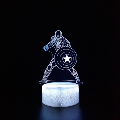 Luminária De Mesa Led 3D | Capitão América Corpo na internet