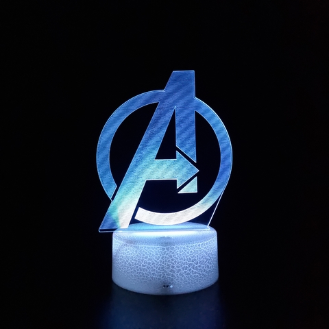 Luminária De Mesa Led 3D | Vingadores Logo - loja online