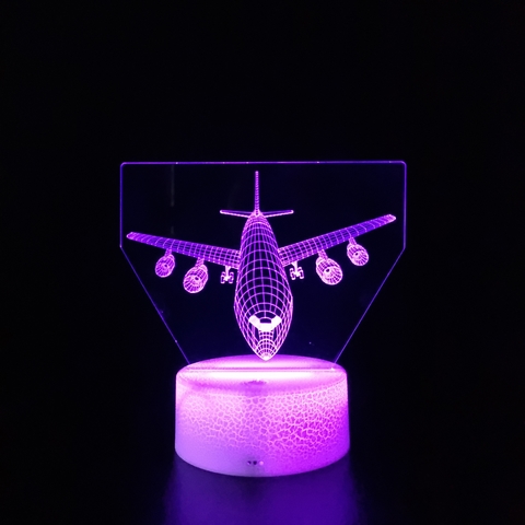 Luminária De Mesa Led 3D | Avião de Frente na internet