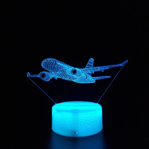Luminária De Mesa Led 3D - Avião Decolando na internet
