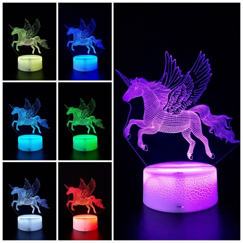 Luminária De Mesa Led 3D | Unicórnio - loja online