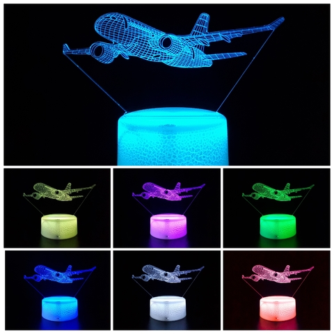 Luminária De Mesa Led 3D - Avião Decolando - loja online