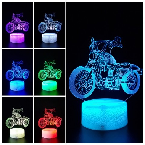 Luminária De Mesa Led 3D | Moto - loja online